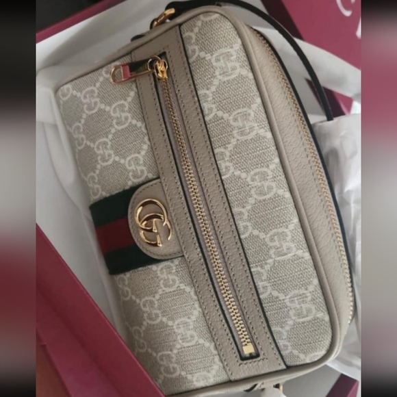 Original GG Supreme Canvas Web Ophidia Crossbody Mini, White - Picture 2 of 3